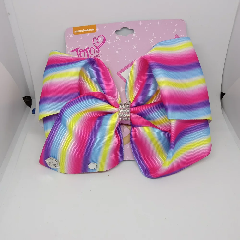 JoJo Siwa Rainbow Striped Hair Bow